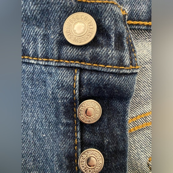 Levi's 501 Button Fly Blue Jeans. W27 L30. - Picture 4 of 8